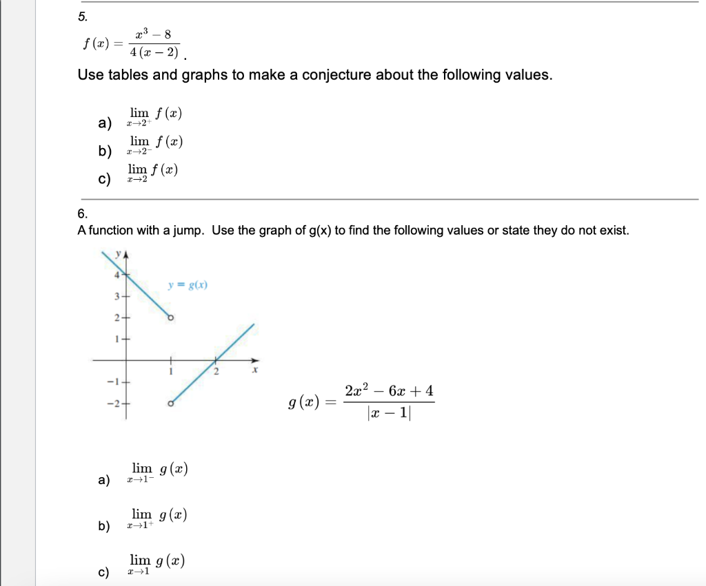 Solved 5. f(x)=4(x−2)x3−8. Use tables and graphs to make a