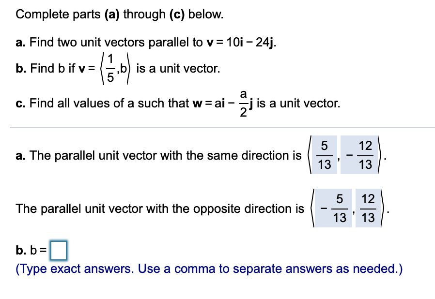 Solved Complete parts (a) through (c) below. a. Find two | Chegg.com