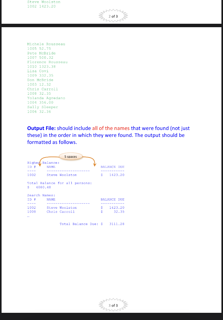Structs Write a program that will first receive from | Chegg.com
