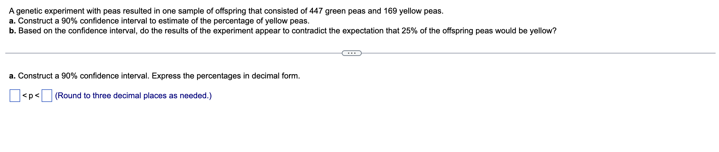 genetic experiment with peas resulted