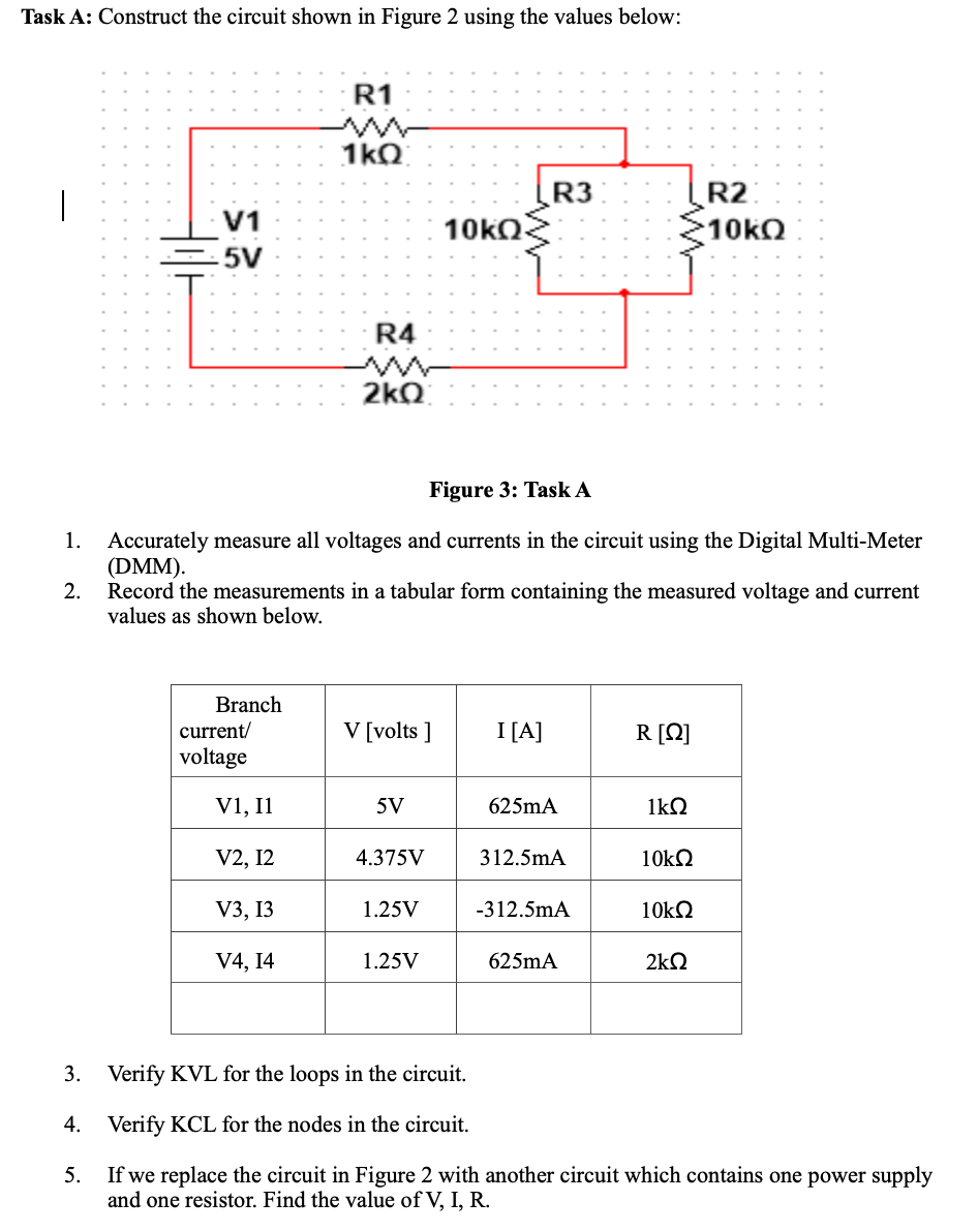 Solved Task A: Construct the circuit shown in Figure 2 using | Chegg.com