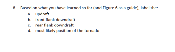 Solved Figure 6: Anatomy of a thunderstorm producing a | Chegg.com