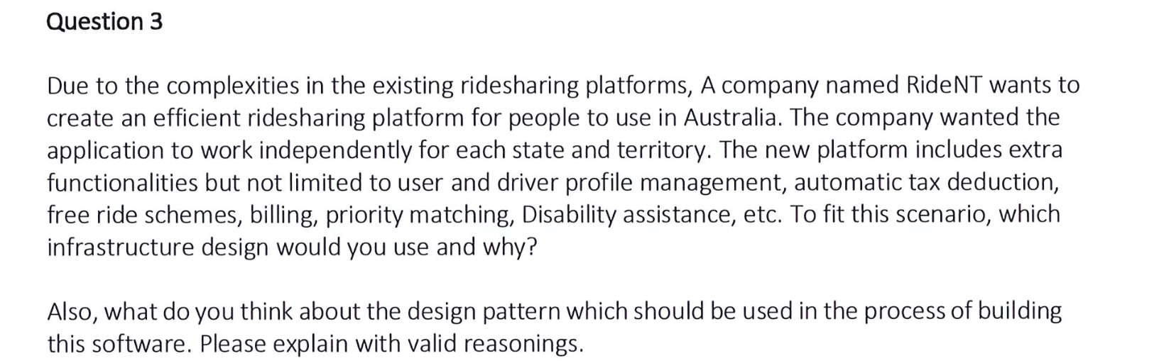 Solved Due to the complexities in the existing ridesharing | Chegg.com
