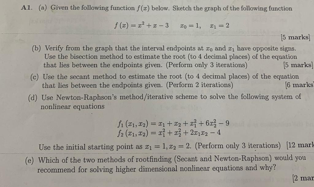 Solved (a) Given the following function f(x) below. Sketch | Chegg.com