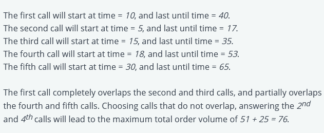 The first call will start at time = 10, and last | Chegg.com