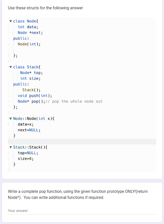 Solved Help on C++ please on stack function | Chegg.com