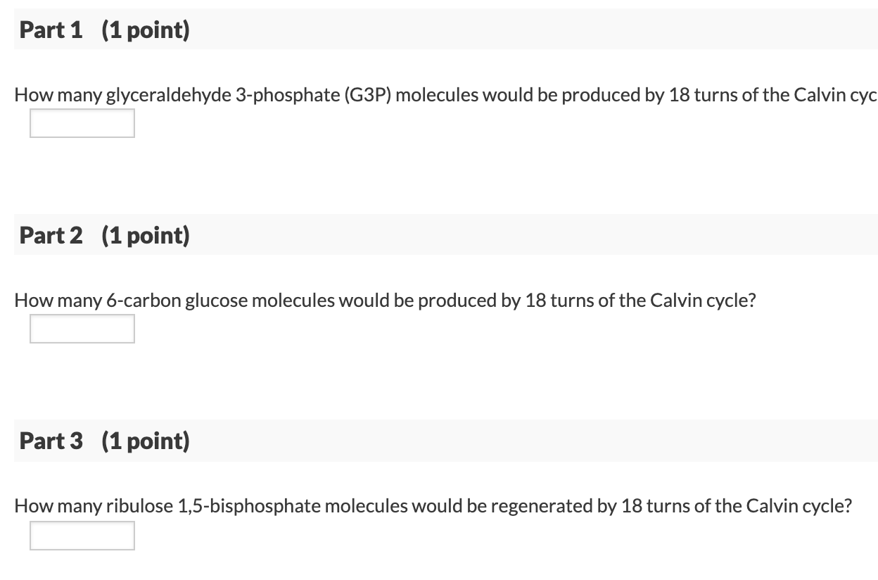 How many glyceraldehyde 3-phosphate