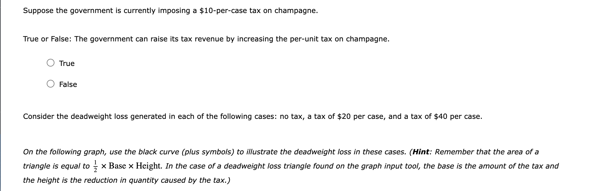 Solved Suppose The Government Imposes A \$10-per-case Tax On | Chegg.com