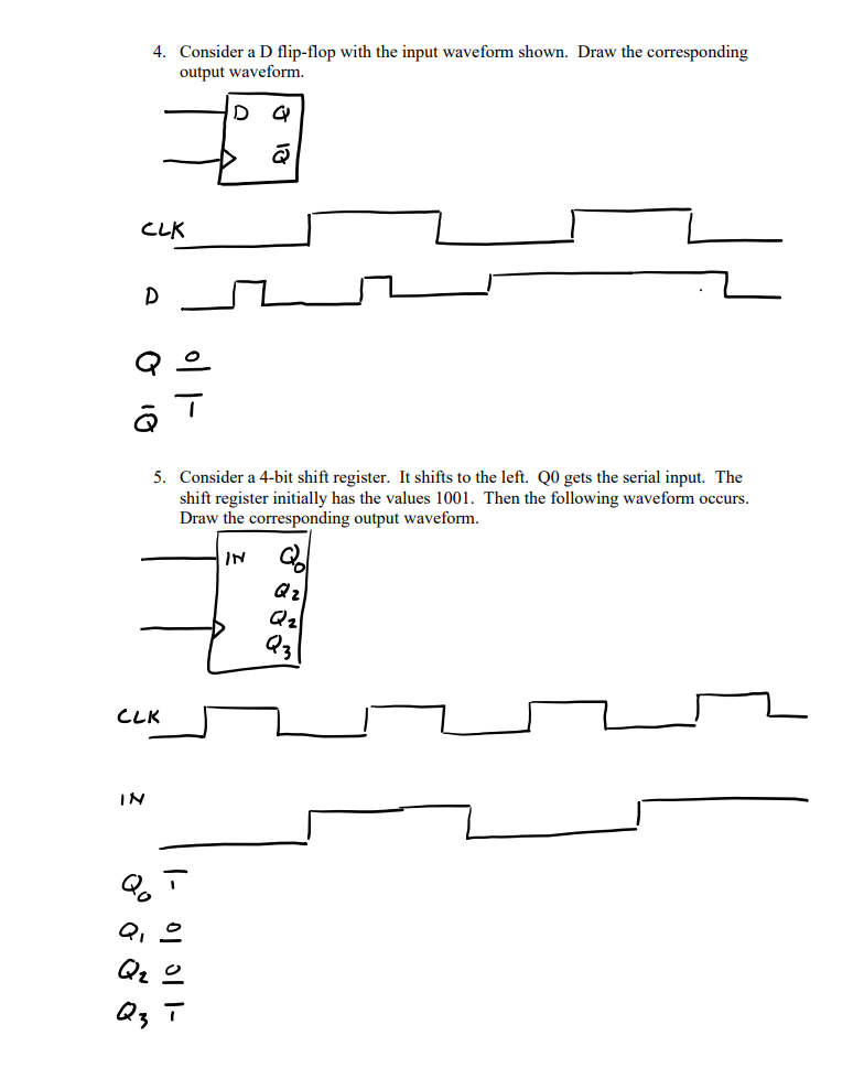 Solved problem #5 needs a clarification. The shift register | Chegg.com