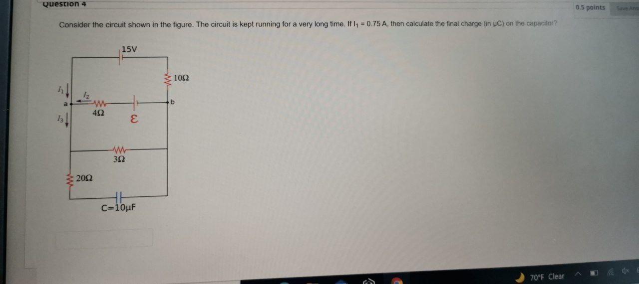 Solved Question 4 0.5 points Save Ans Consider the circuit | Chegg.com