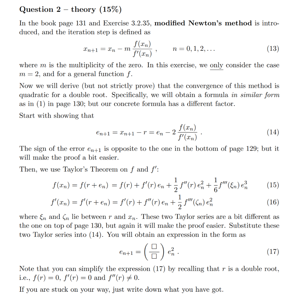 Question 2 Theory (15%) In The Book Page 131 And | Chegg.com