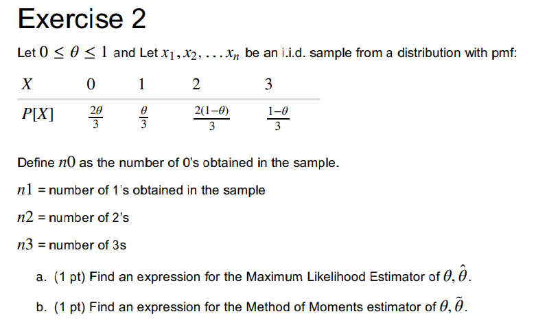 Solved Exercise 2 Let 0 | Chegg.com