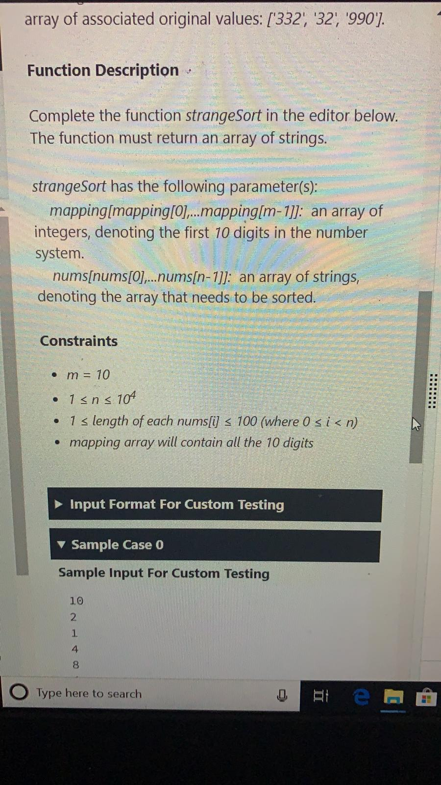 Stranger Sorting Solved 2. A Strange Sorting Problem 10 11 12 13 14 15 Due to | Chegg.com