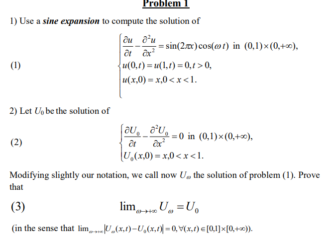Solved Problem 1 1 Use A Sine Expansion To Compute The S Chegg Com