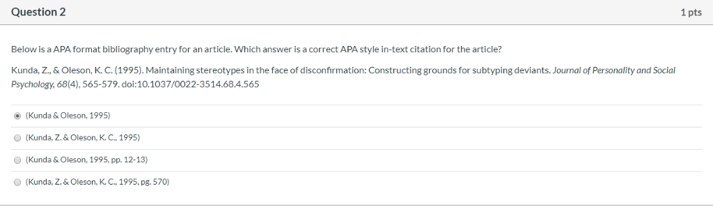 Solved Question 2 1 Pts Below Is A Apa Format Bibliograph Chegg Com