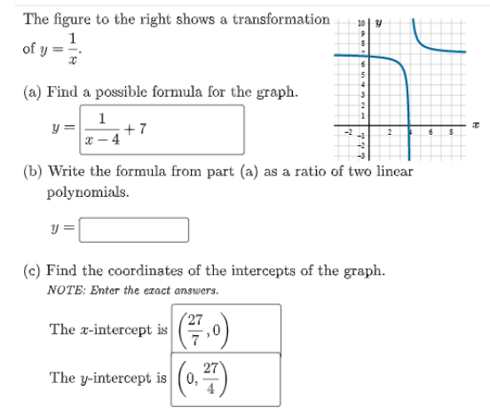 Solved 10 y The figure to the right shows a transformation 1 | Chegg.com