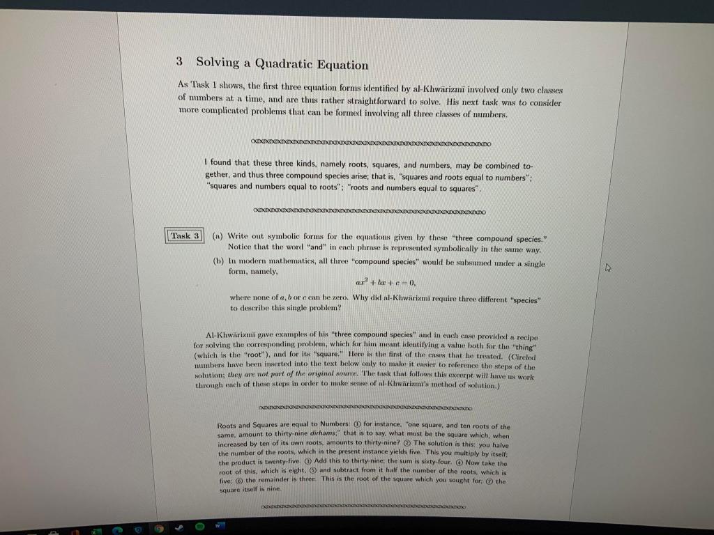 Solved Need Some Help With Task 3 Part A And B. Not Sure How | Chegg.com