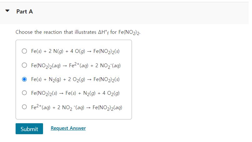 Solved Choose the reaction that illustrates ΔHf∘ for | Chegg.com