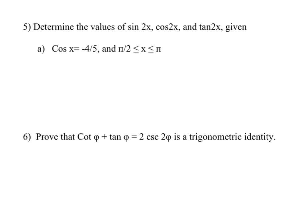 solved-5-determine-the-values-of-sin-2-x-cos-2-x-chegg