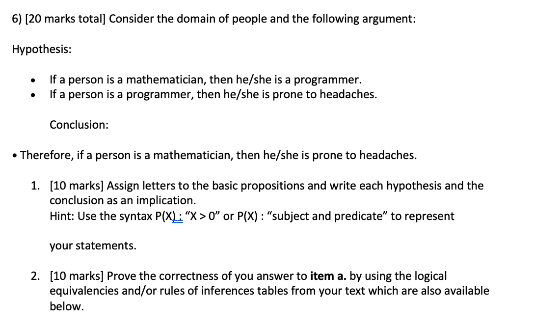 Solved 4) [20 marks total] Assume that R denotes "Roses are | Chegg.com