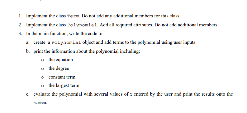 Solved In this exercise you will be implementing the concept | Chegg.com