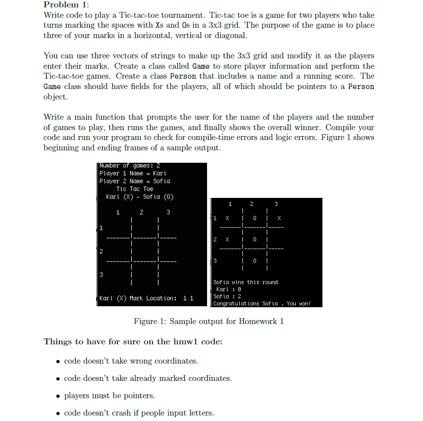 Tic Tac Toe Object Oriented Programming C++