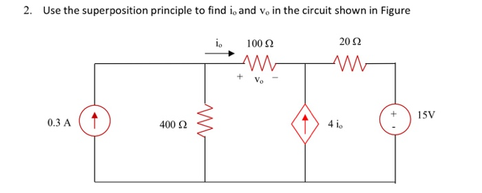 Solved Use the superposition principle to find i0 and v0 in | Chegg.com