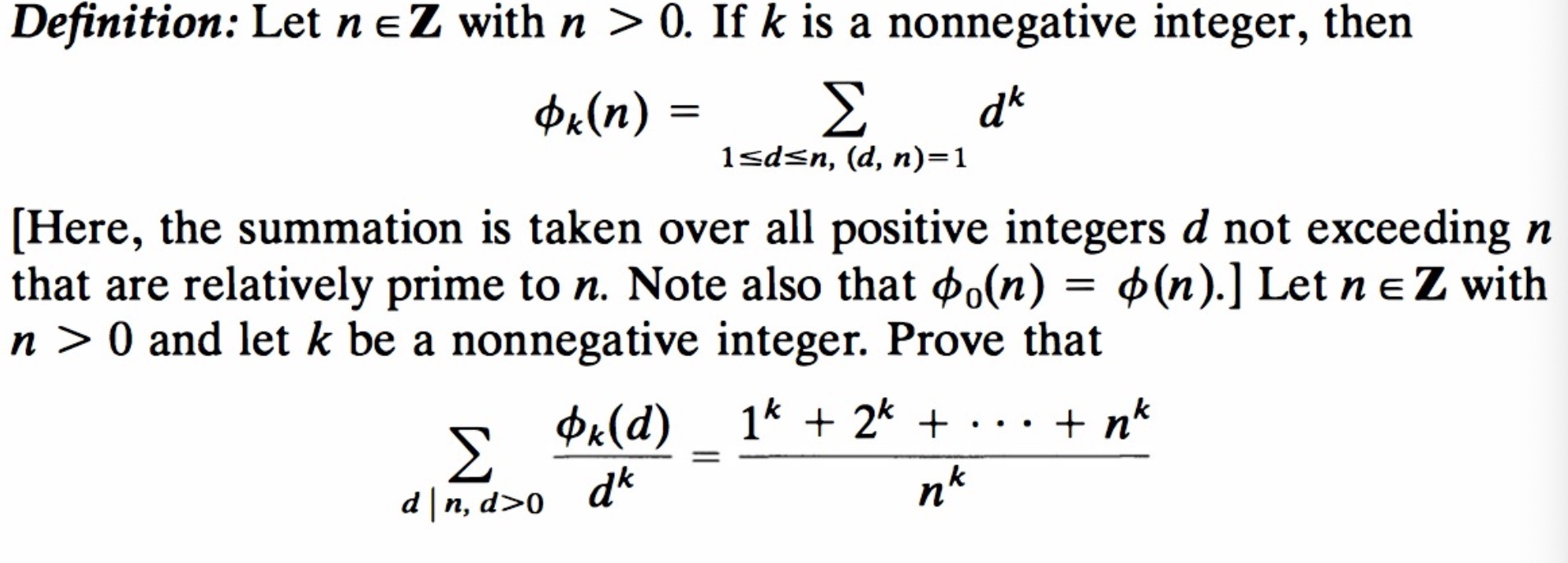 Solved Definition: Let neZ with n > 0. If k is a nonnegative | Chegg.com