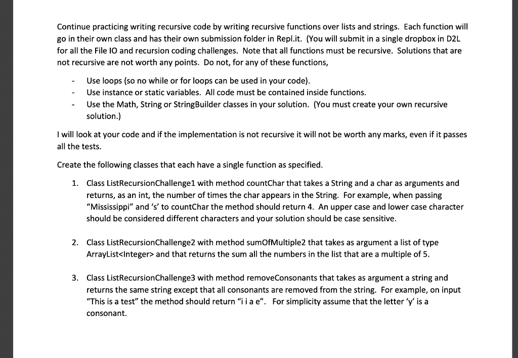 Solved Continue practicing writing recursive code by writing | Chegg.com