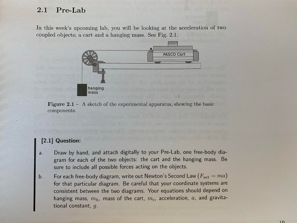 Solved 2.1 Pre-Lab In this week's upcoming lab, you will be | Chegg.com