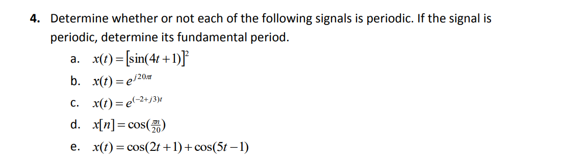 Solved 4. Determine whether or not each of the following | Chegg.com