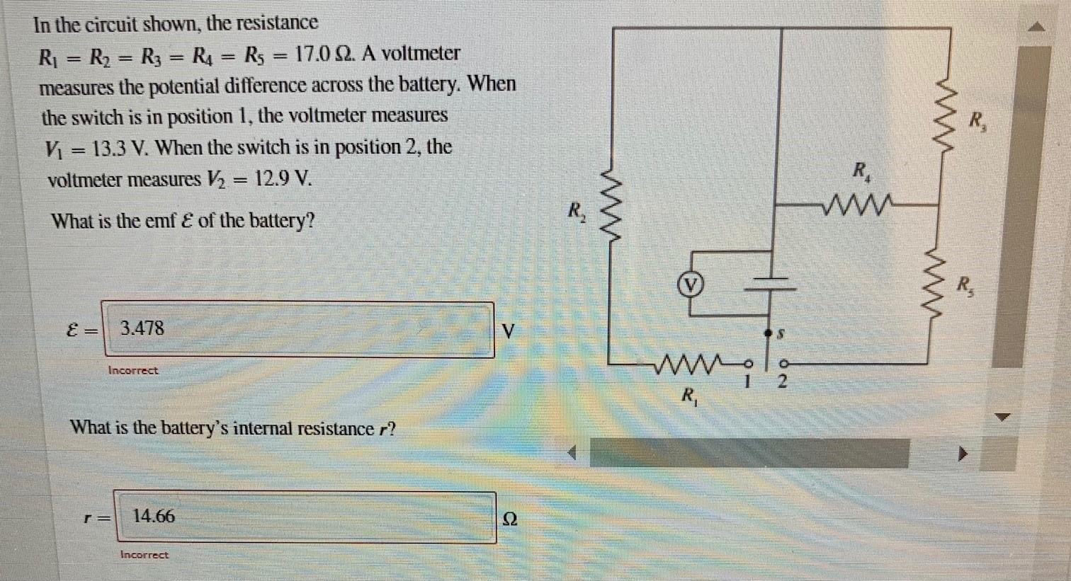 Solved w In the circuit shown, the resistance Ri = R2 = R3 = | Chegg.com