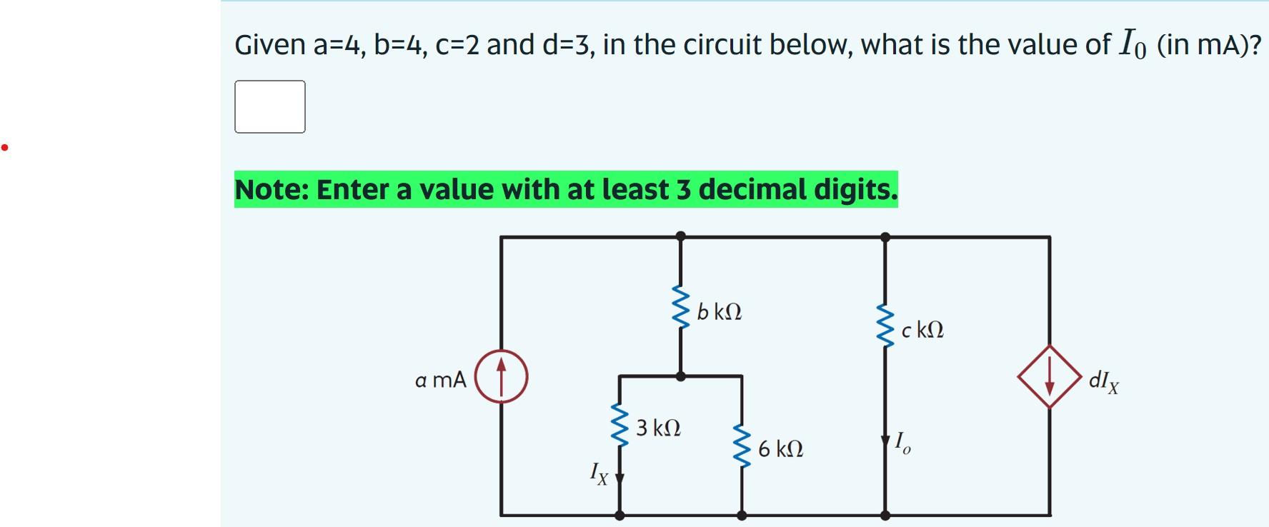 Solved Given A=4, B=4,c=2 And D=3, In The Circuit Below, | Chegg.com