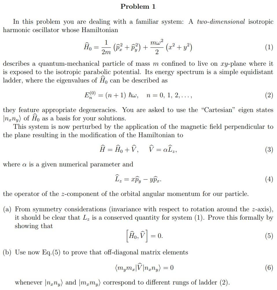 Solved In this problem you are dealing with a familiar