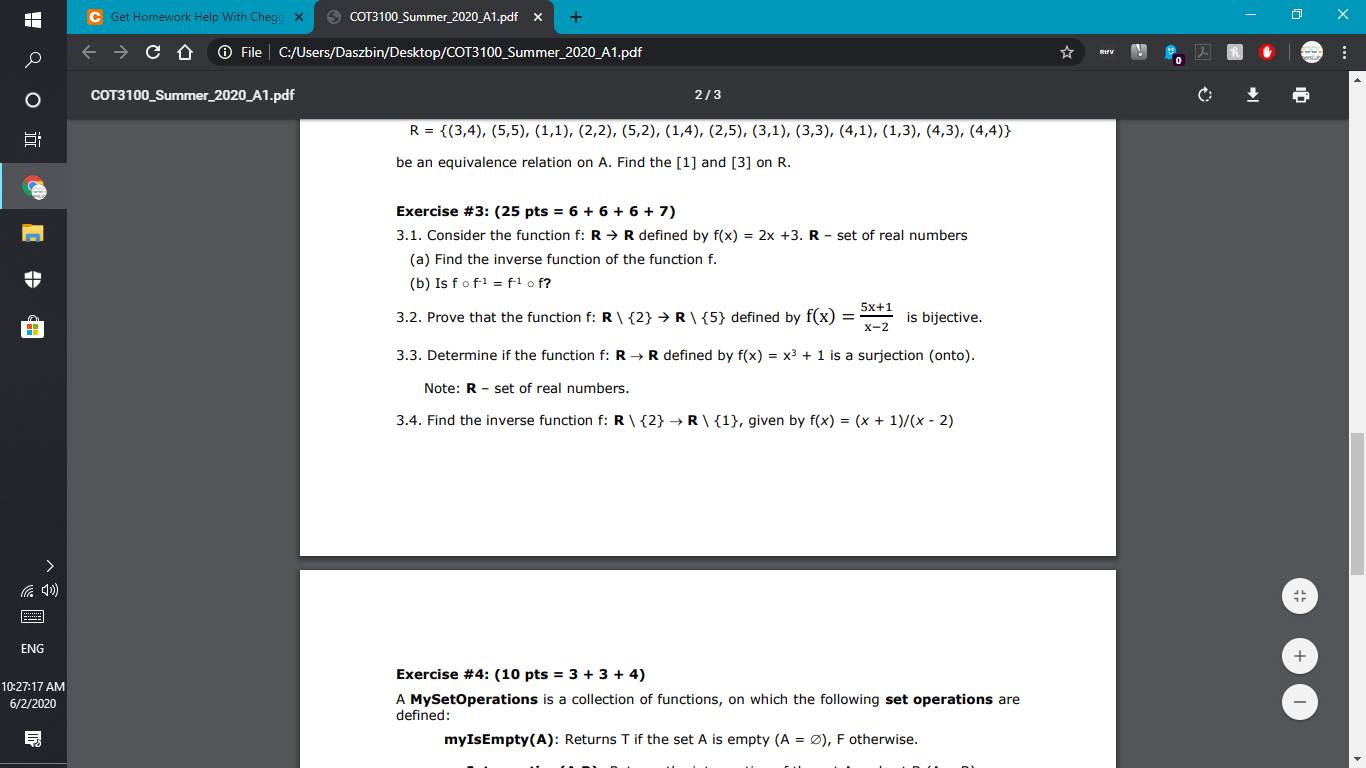 Solved Python homework question Please submit all answers | Chegg.com