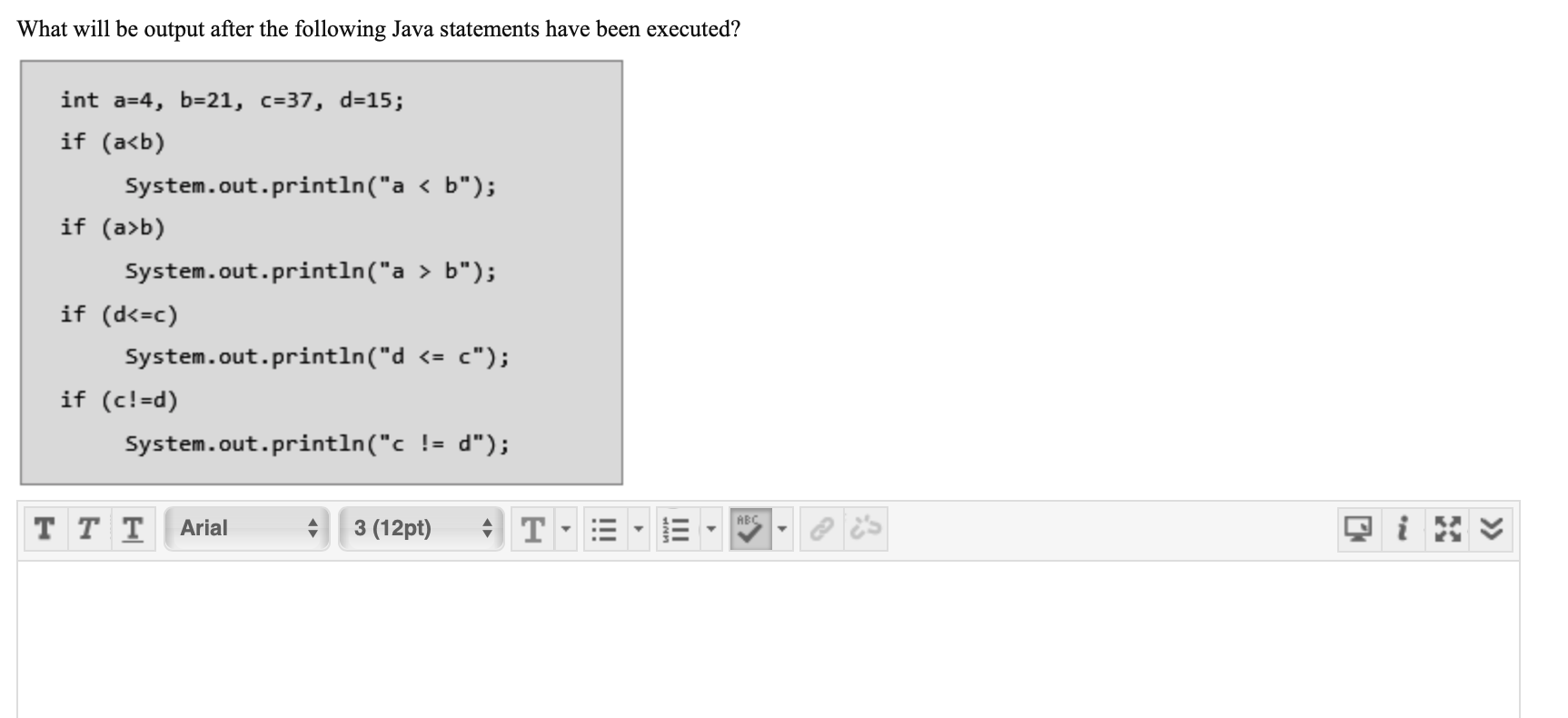 Solved What will be output after the following Java | Chegg.com