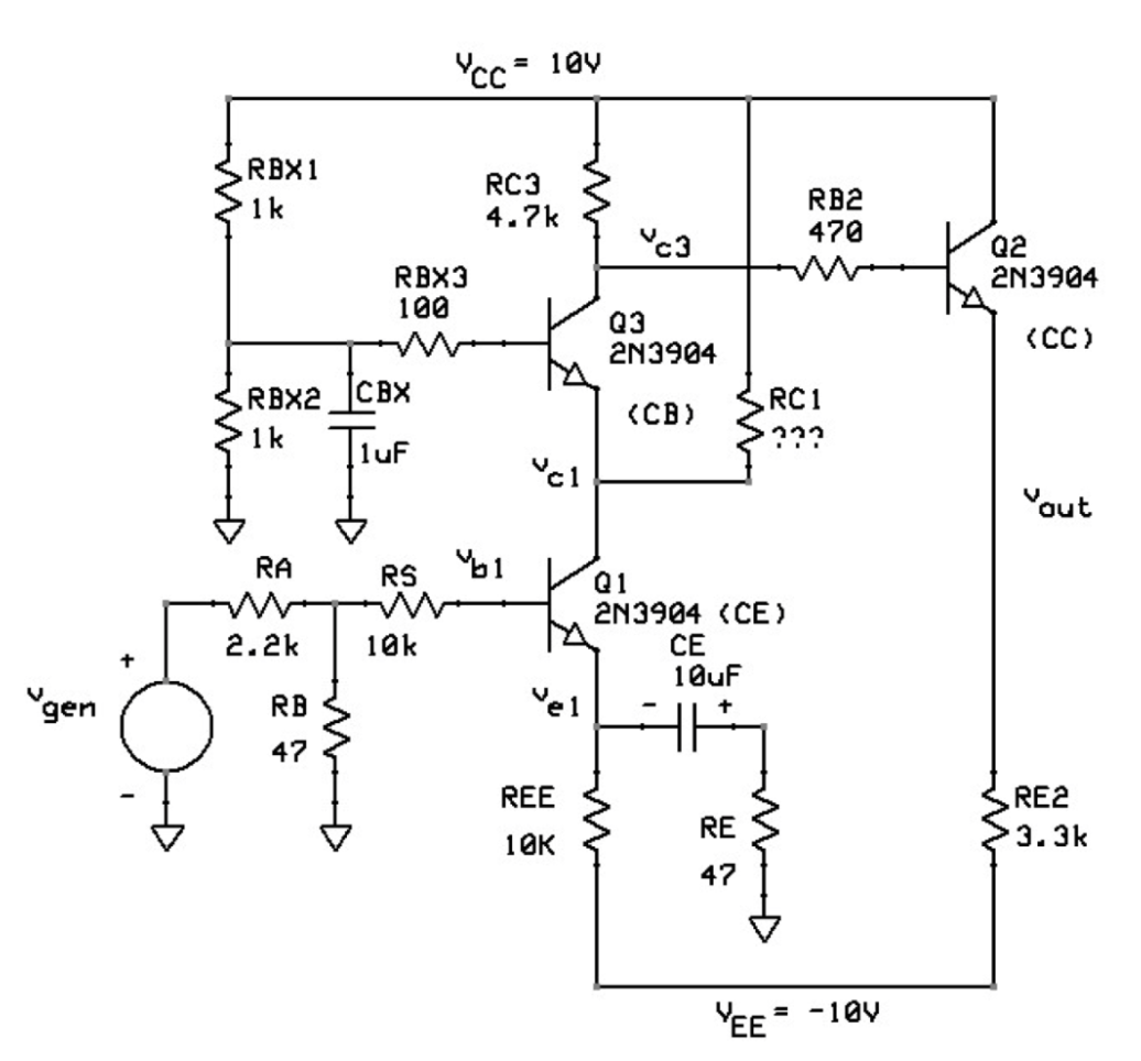 Solved Do not use Rc1; that is make Rc1 = infinity. Keep Rs | Chegg.com