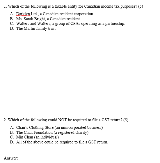 solved-1-which-of-the-following-is-a-taxable-entity-for-chegg