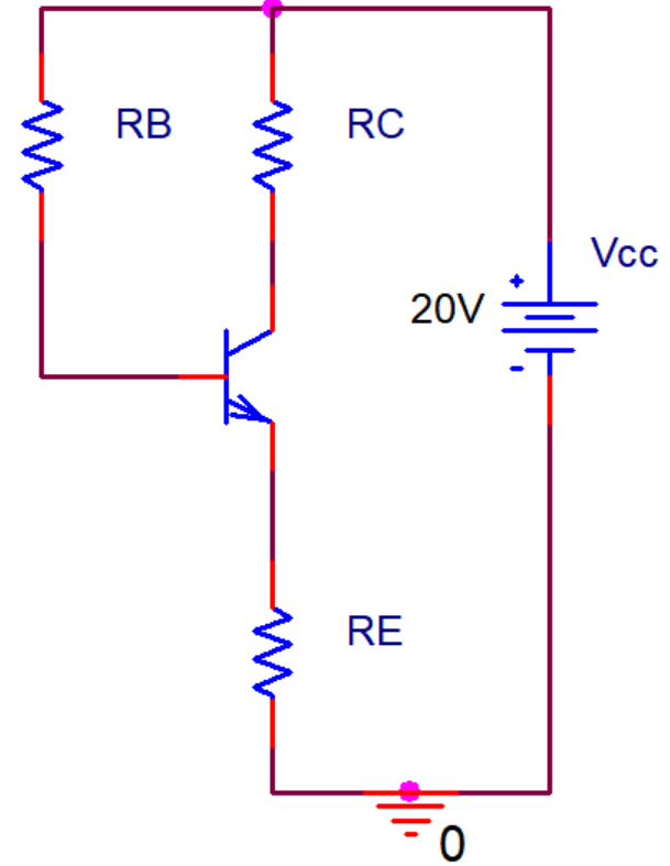 Solved RB RC Vcc 20V 3 RE 0 | Chegg.com