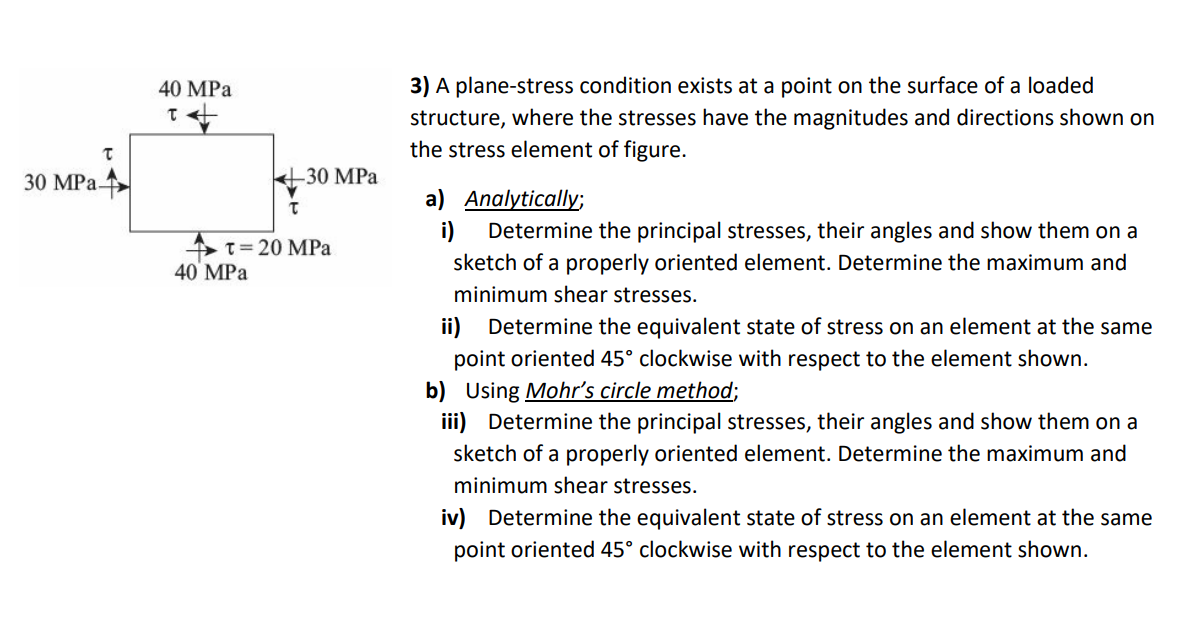 Solved A plane-stress condition exists at a point on the | Chegg.com