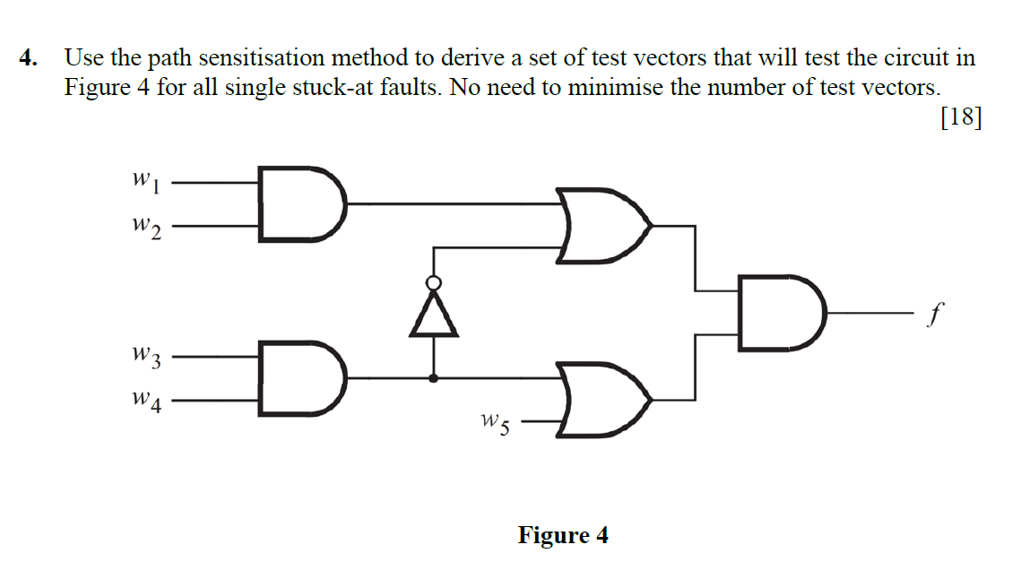 Solved 4. Use the path sensitisation method to derive a set | Chegg.com