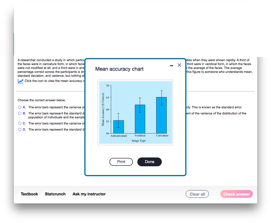 Solved A researcher conducted a study in which partici the | Chegg.com