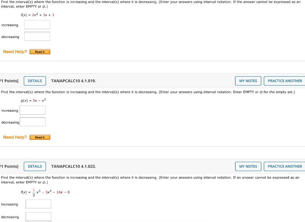 Solved Find the interval(s) where the function is increasing | Chegg.com