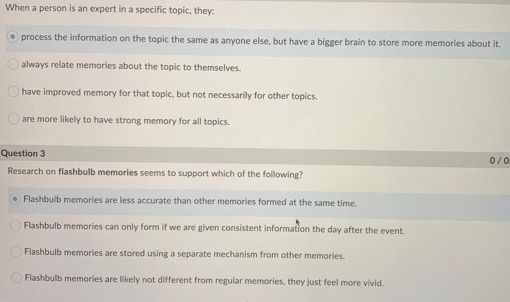 Solved When a person is an expert in a specific topic, they: | Chegg.com