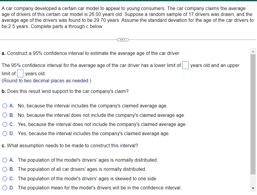 Solved A car company developed a certain car model to appeal