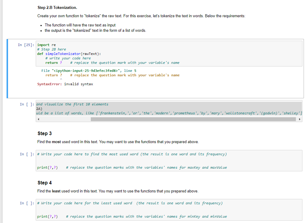Solved The text file is Frankenstein_excerpt.txt. I need