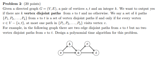 Solved Problem 2: (20 points) Given a directed graph G | Chegg.com