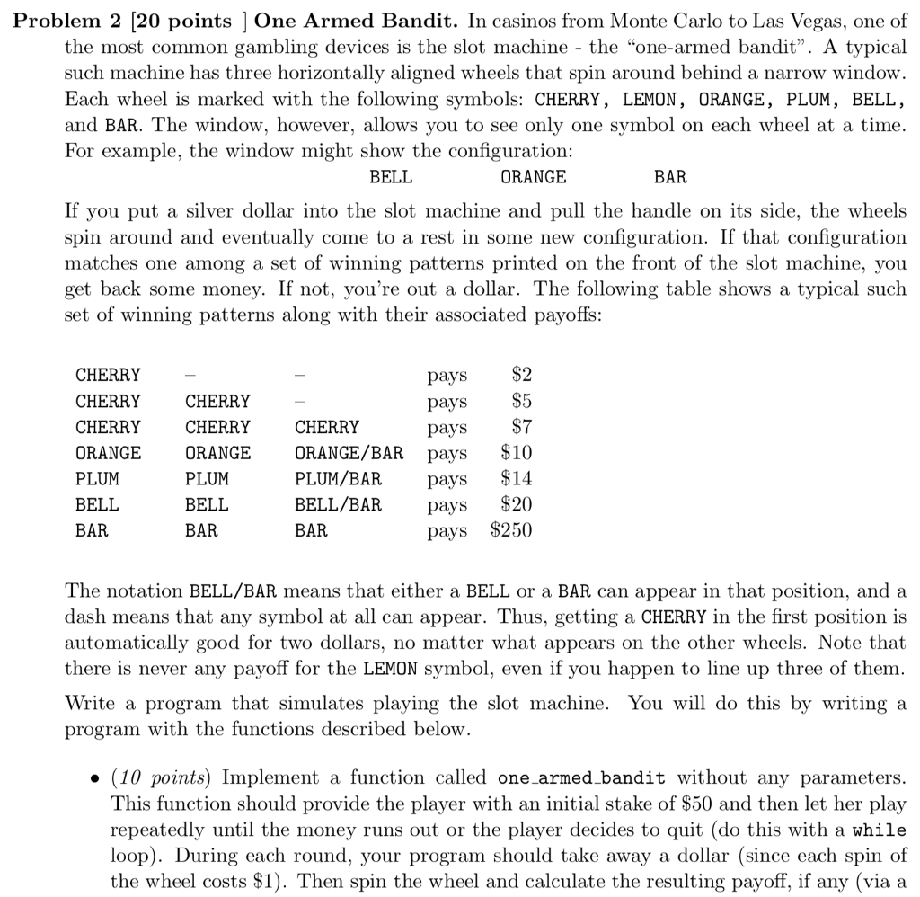 Bandit Python Exaple This is a python problem, after importing the | Chegg.com