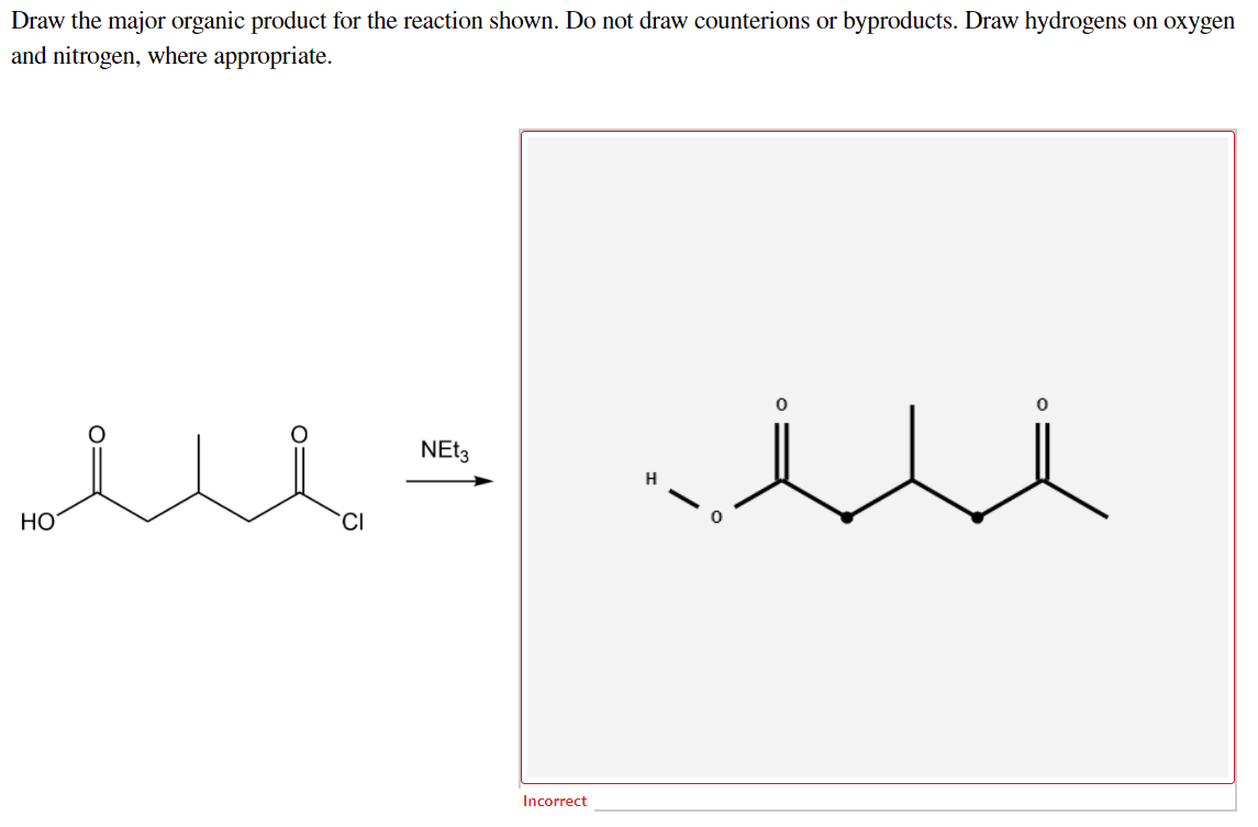 solved-draw-the-major-organic-product-for-the-reaction-chegg