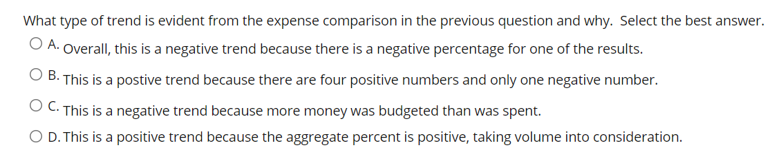 Solved Compare expenses. What is the variance and percent | Chegg.com